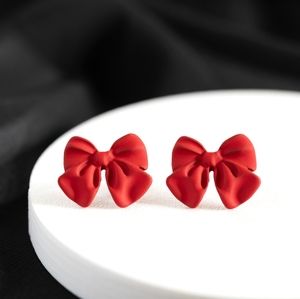 Vintage Red Bow Studs